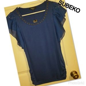 💜Womens Royal blue "SUBEKO" blouse
